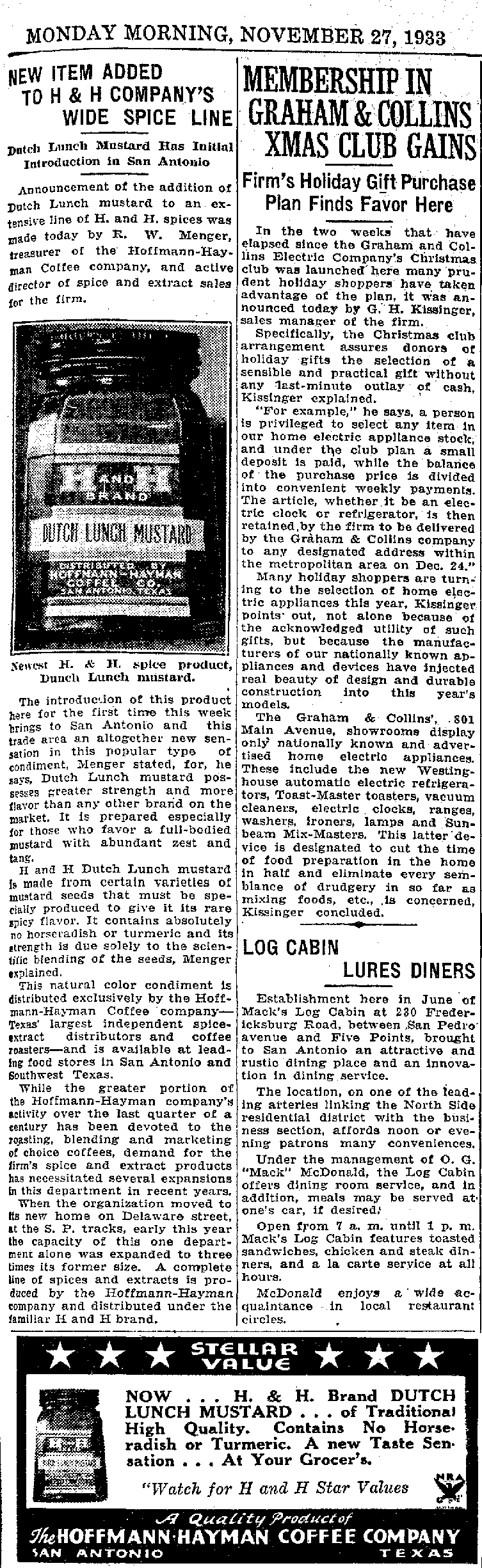 San Antonio Express on Nov 27, 1933